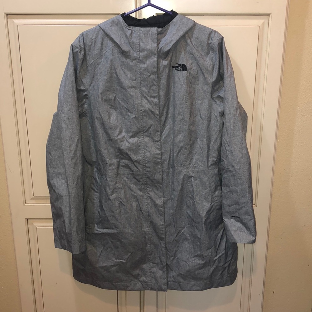 The north face long raincoat